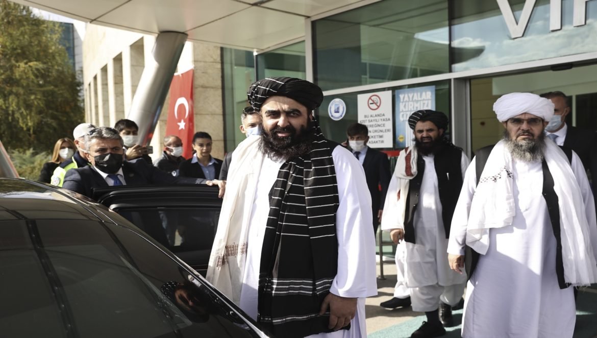 Afghanistan’s acting Foreign Minister Amir Khan Muttaqi in Ankara