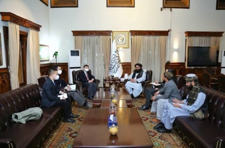 Today Chinese Ambassador to Kabul Mr. Wang Yu called on Foreign Minister Mawlawi Amir Khan Muttaqi.