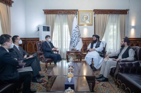 نن د ا. ا. ا. د بهرنيو چارو وزير مولوي امير خان متقي سره په کابل کې د چين ولسي جمهوريت سفير ښاغلي وانګ يو وکتل.